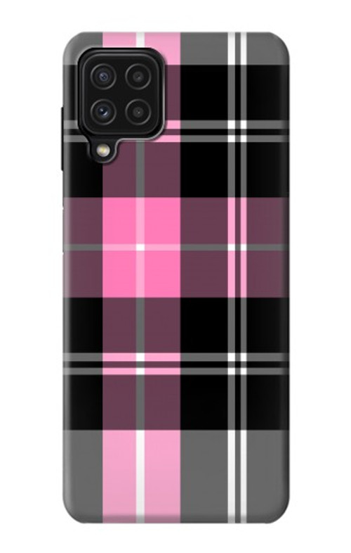 S3091 Pink Plaid Pattern Case Cover Custodia per Samsung Galaxy M22