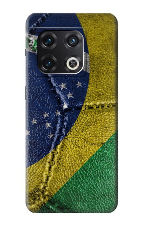 S3297 Brazil Flag Vintage Football Graphic Case Cover Custodia per OnePlus 10 Pro