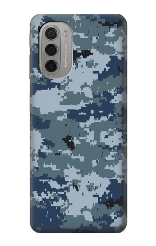 S2346 Navy Camo Camouflage Graphic Case Cover Custodia per Motorola Moto G51 5G