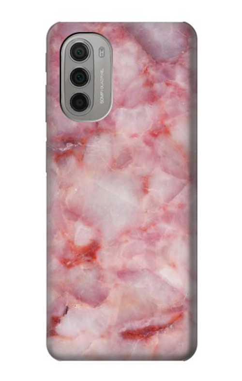 S2843 Pink Marble Texture Case Cover Custodia per Motorola Moto G51 5G