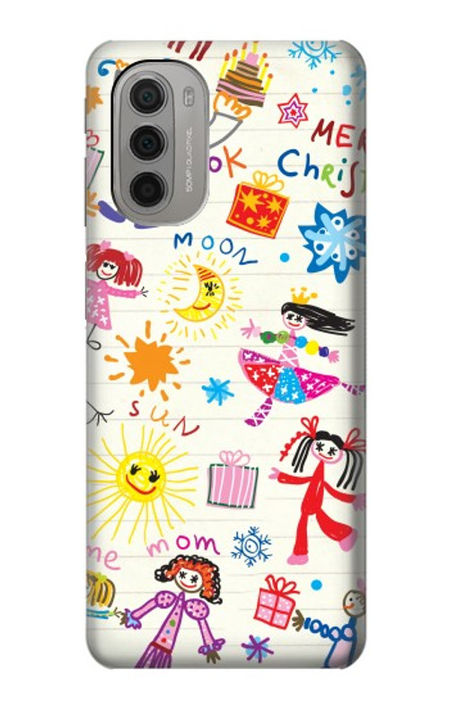 S3280 Kids Drawing Case Cover Custodia per Motorola Moto G51 5G