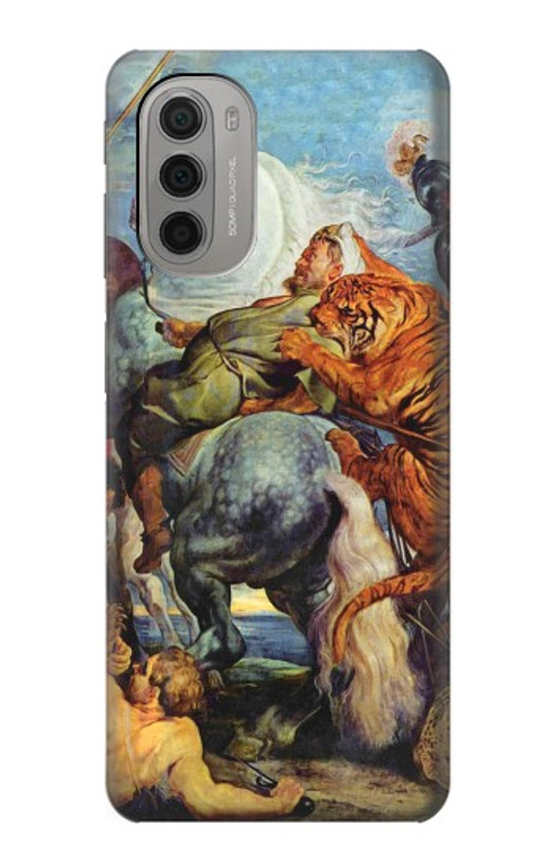 S3331 Peter Paul Rubens Tiger und Lowenjagd Case Cover Custodia per Motorola Moto G51 5G