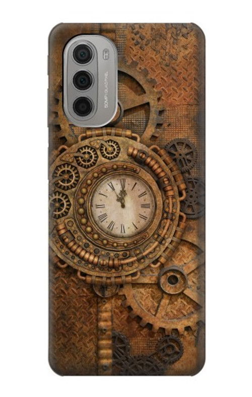 S3401 Clock Gear Steampunk Case Cover Custodia per Motorola Moto G51 5G