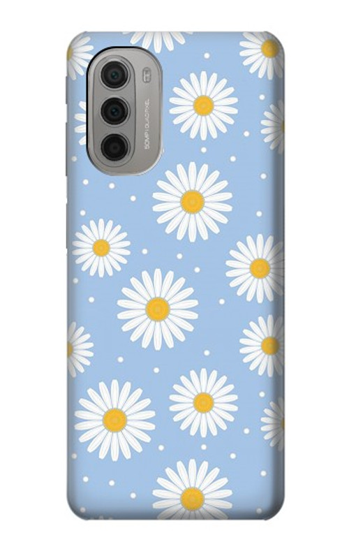 S3681 Daisy Flowers Pattern Case Cover Custodia per Motorola Moto G51 5G