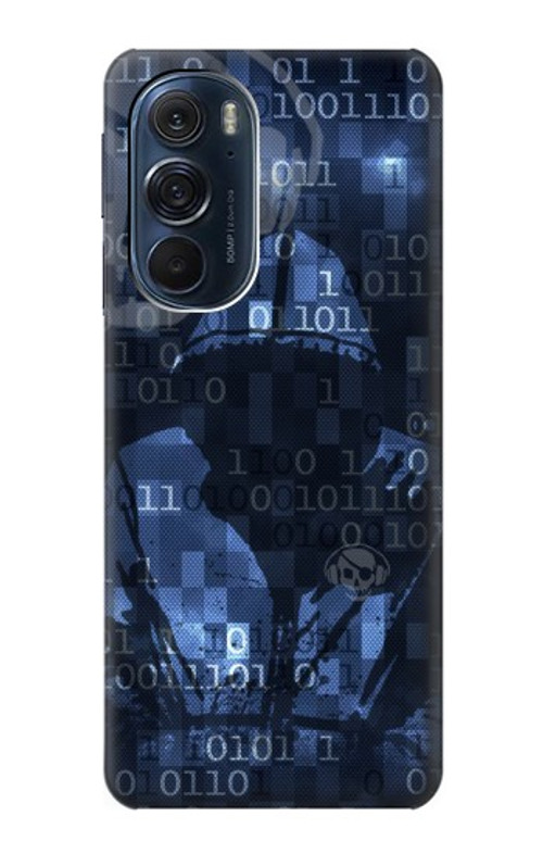 S3431 Digital Code Cyber Hacker Case Cover Custodia per Motorola Edge X30