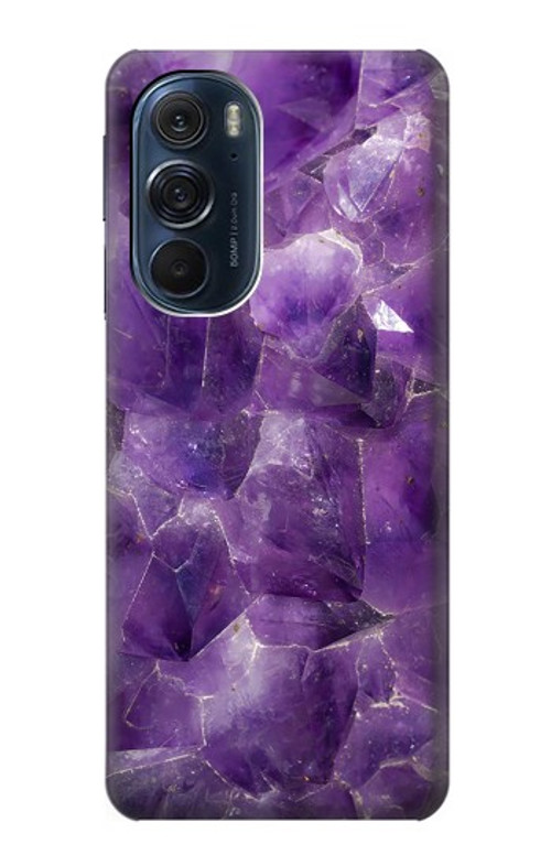 S3713 Purple Quartz Amethyst Graphic Printed Case Cover Custodia per Motorola Edge X30