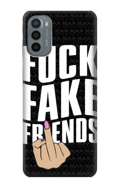 S3598 Middle Finger Fuck Fake Friend Case Cover Custodia per Motorola Moto G31