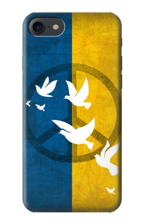 S3857 Peace Dove Ukraine Flag Case Cover Custodia per iPhone 7, iPhone 8, iPhone SE (2020) (2022)