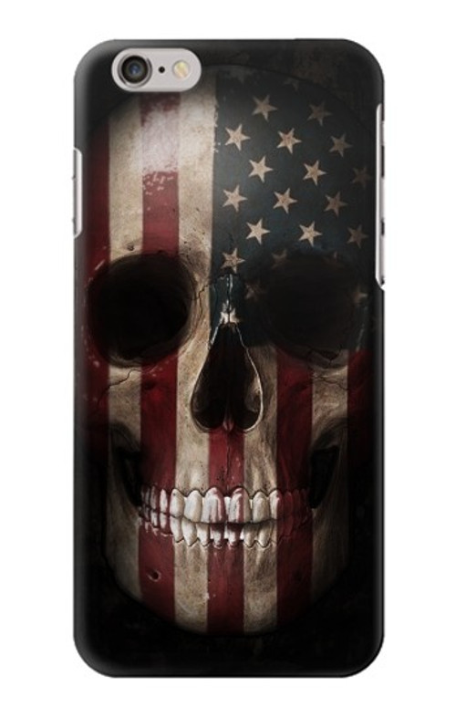 S3850 American Flag Skull Case Cover Custodia per iPhone 6 6S