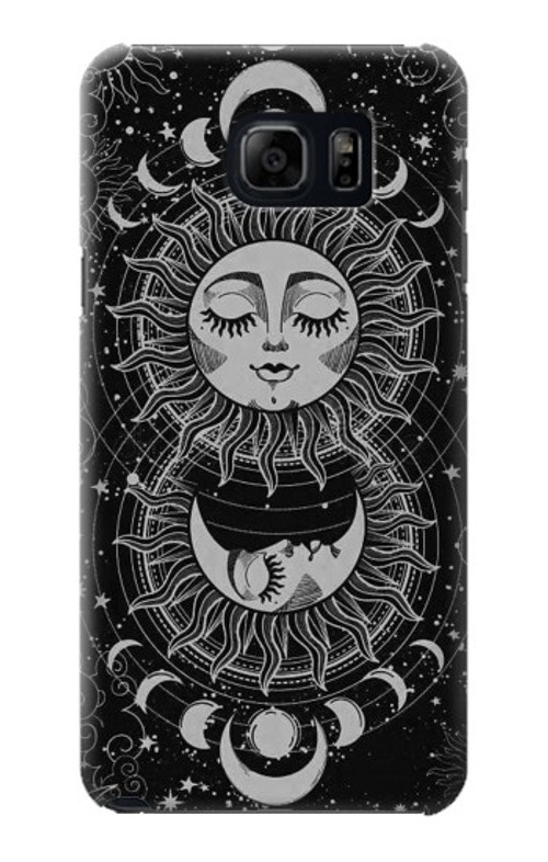 S3854 Mystical Sun Face Crescent Moon Case Cover Custodia per Samsung Galaxy S6 Edge Plus