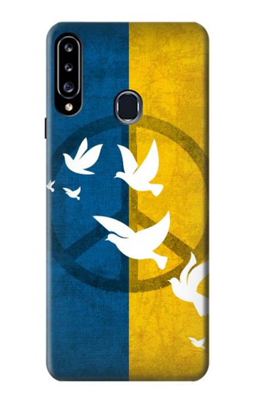S3857 Peace Dove Ukraine Flag Case Cover Custodia per Samsung Galaxy A20s