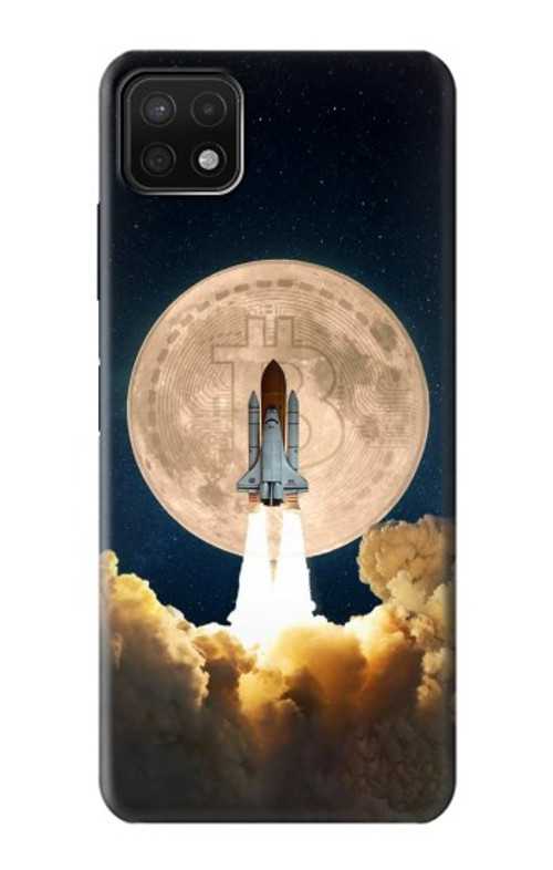 S3859 Bitcoin to the Moon Case Cover Custodia per Samsung Galaxy A22 5G