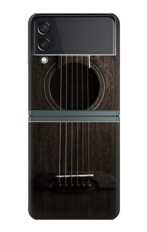S3834 Old Woods Black Guitar Case Cover Custodia per Samsung Galaxy Z Flip 3 5G