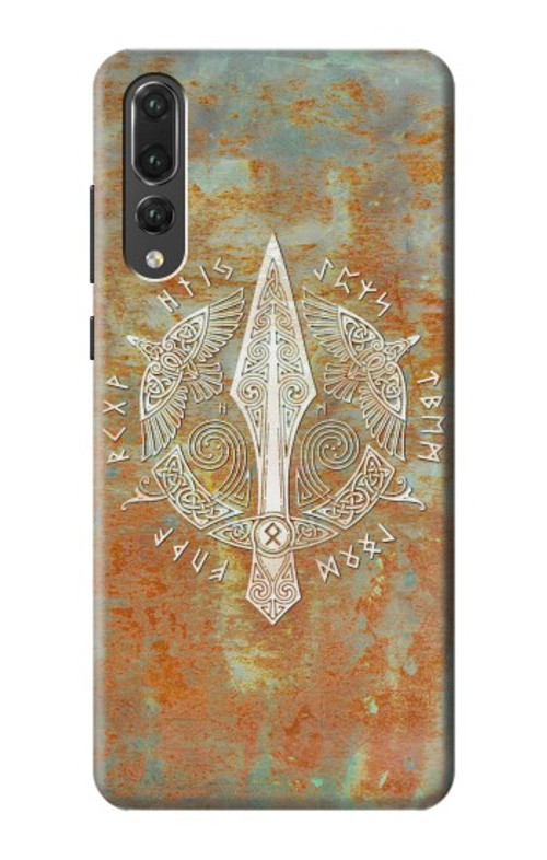 S3827 Gungnir Spear of Odin Norse Viking Symbol Case Cover Custodia per Huawei P20 Pro