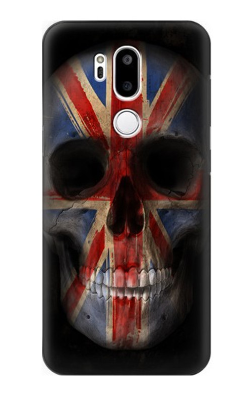 S3848 United Kingdom Flag Skull Case Cover Custodia per LG G7 ThinQ