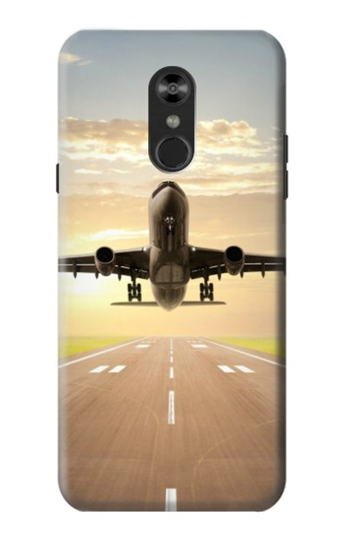 S3837 Airplane Take off Sunrise Case Cover Custodia per LG Q Stylo 4, LG Q Stylus