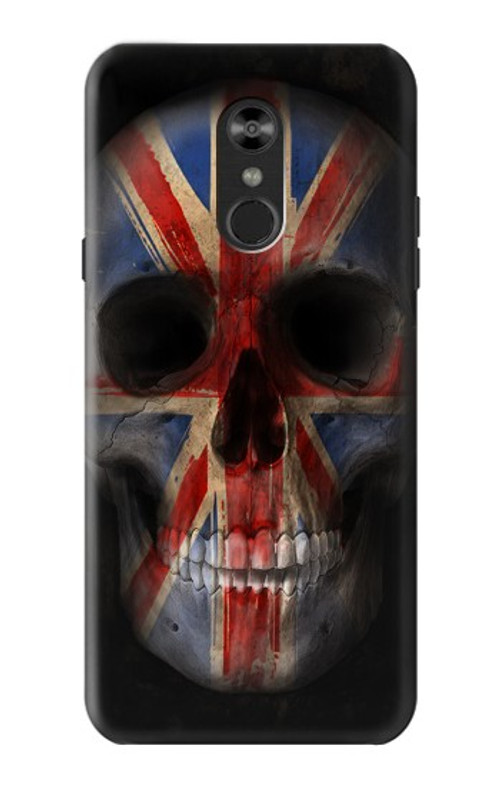 S3848 United Kingdom Flag Skull Case Cover Custodia per LG Q Stylo 4, LG Q Stylus