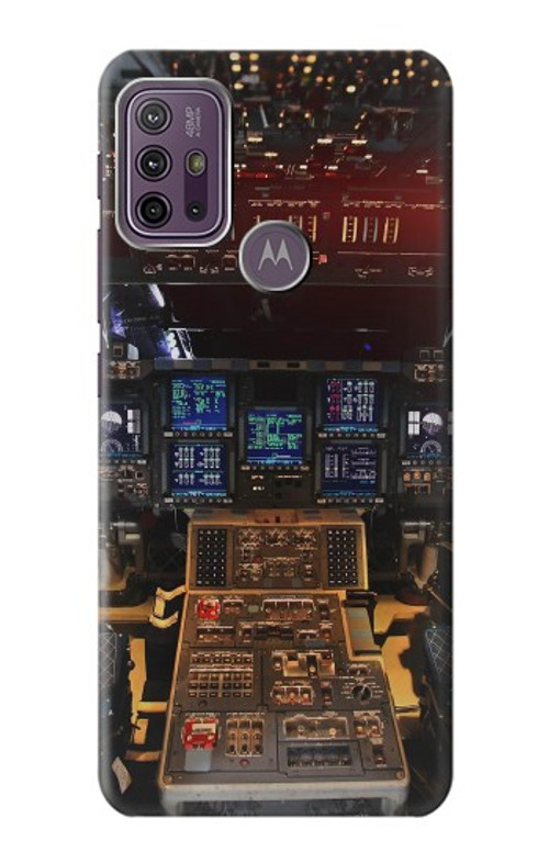 S3836 Airplane Cockpit Case Cover Custodia per Motorola Moto G10 Power