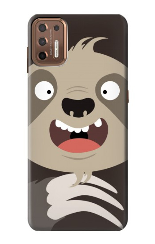 S3855 Sloth Face Cartoon Case Cover Custodia per Motorola Moto G9 Plus