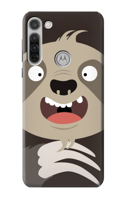 S3855 Sloth Face Cartoon Case Cover Custodia per Motorola Moto G8