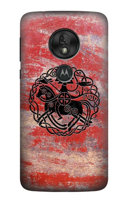 S3831 Viking Norse Ancient Symbol Case Cover Custodia per Motorola Moto G7 Play