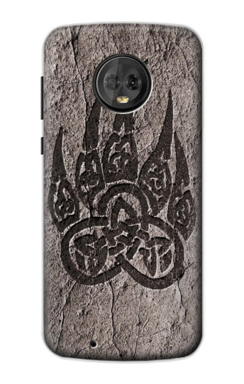 S3832 Viking Norse Bear Paw Berserkers Rock Case Cover Custodia per Motorola Moto G6
