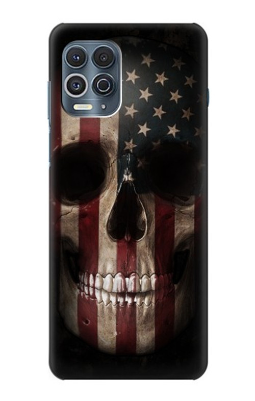 S3850 American Flag Skull Case Cover Custodia per Motorola Edge S