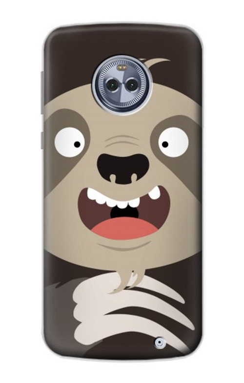 S3855 Sloth Face Cartoon Case Cover Custodia per Motorola Moto X4