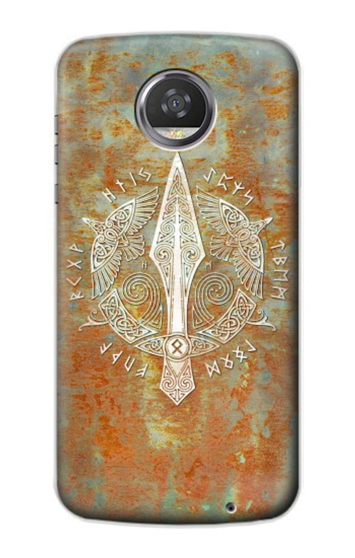 S3827 Gungnir Spear of Odin Norse Viking Symbol Case Cover Custodia per Motorola Moto Z2 Play, Z2 Force