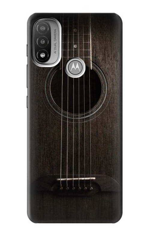 S3834 Old Woods Black Guitar Case Cover Custodia per Motorola Moto E20,E30,E40