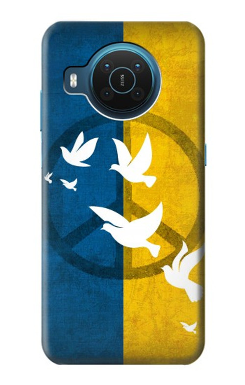 S3857 Peace Dove Ukraine Flag Case Cover Custodia per Nokia X20