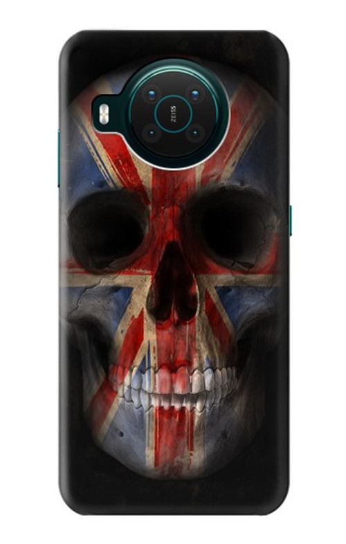 S3848 United Kingdom Flag Skull Case Cover Custodia per Nokia X10