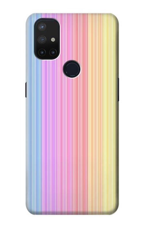 S3849 Colorful Vertical Colors Case Cover Custodia per OnePlus Nord N10 5G