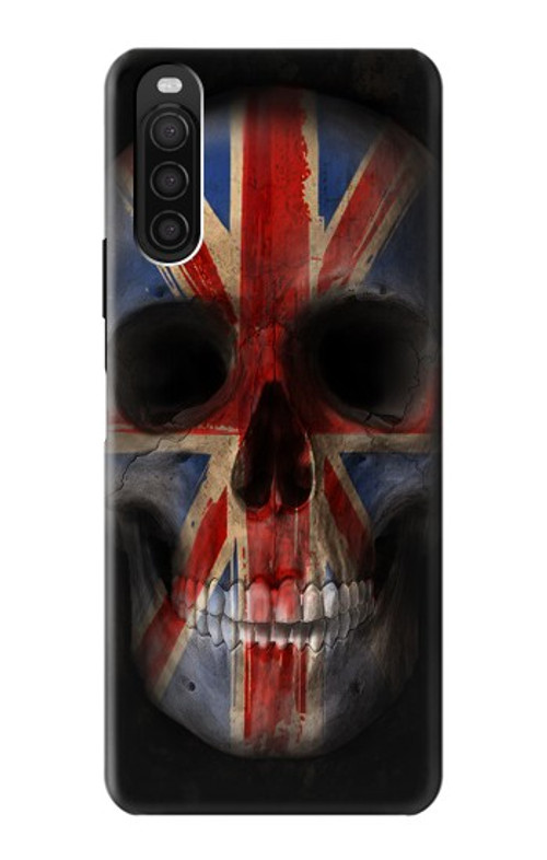 S3848 United Kingdom Flag Skull Case Cover Custodia per Sony Xperia 10 III