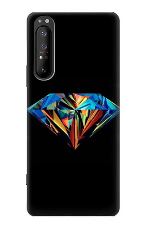 S3842 Abstract Colorful Diamond Case Cover Custodia per Sony Xperia 1 II