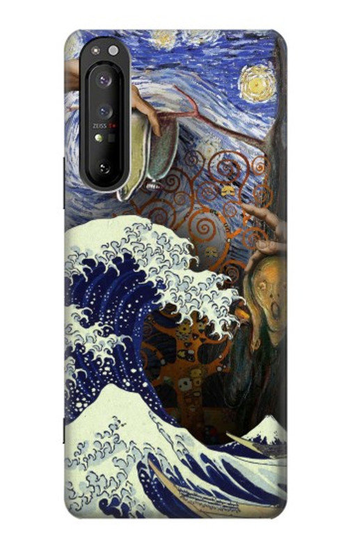 S3851 World of Art Van Gogh Hokusai Da Vinci Case Cover Custodia per Sony Xperia 1 II