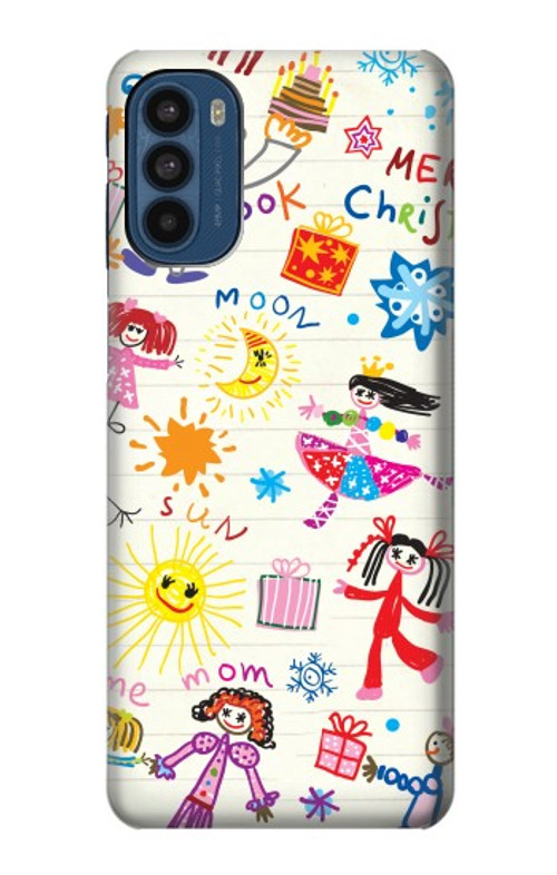 S3280 Kids Drawing Case Cover Custodia per Motorola Moto G41