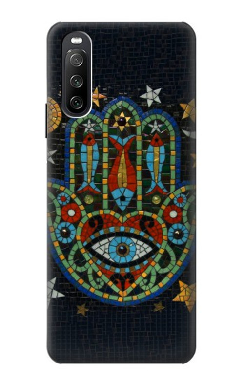 S3175 Hamsa Hand Mosaics Case Cover Custodia per Sony Xperia 10 III Lite