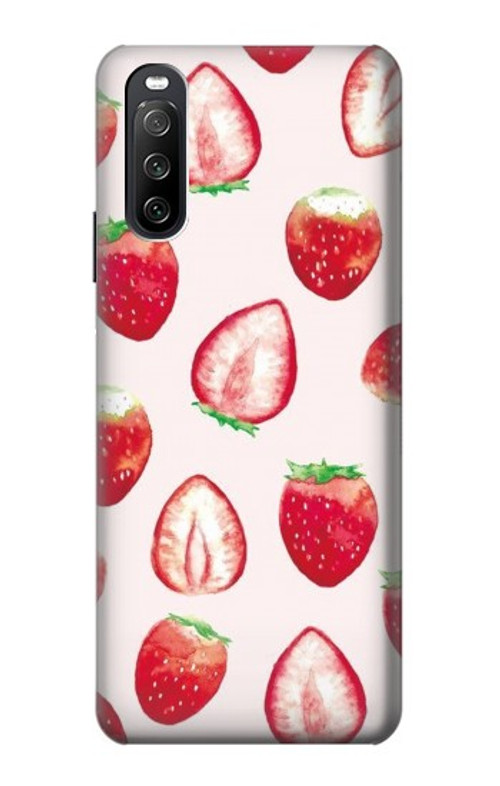 S3481 Strawberry Case Cover Custodia per Sony Xperia 10 III Lite