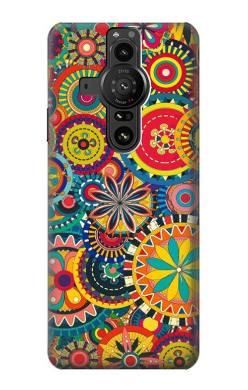 S3272 Colorful Pattern Case Cover Custodia per Sony Xperia Pro-I