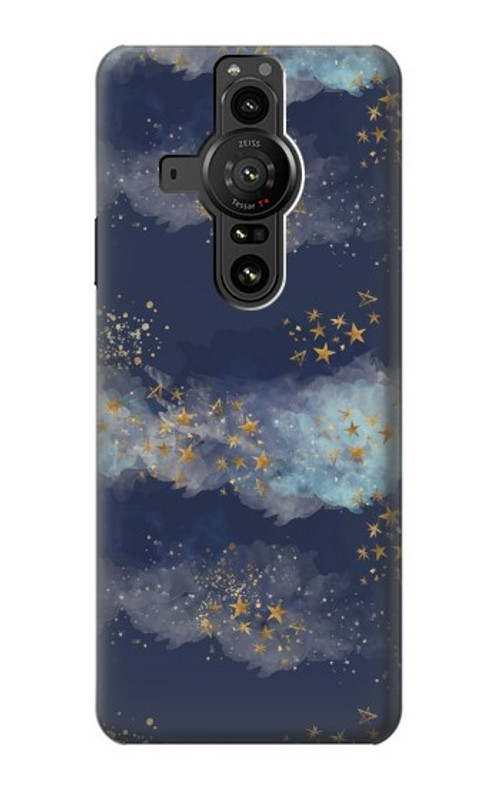 S3364 Gold Star Sky Case Cover Custodia per Sony Xperia Pro-I S3364 Gold Star Sky Case Cover Custodia per Sony Xperia Pro-I
