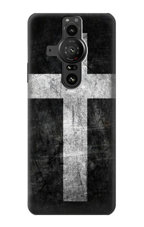 S3491 Christian Cross Case Cover Custodia per Sony Xperia Pro-I