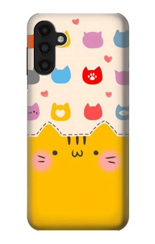 S2442 Cute Cat Cartoon Funny Case Cover Custodia per Samsung Galaxy A13 4G S2442 Cute Cat Cartoon Funny Case Cover Custodia per Samsung Galaxy A13 4G