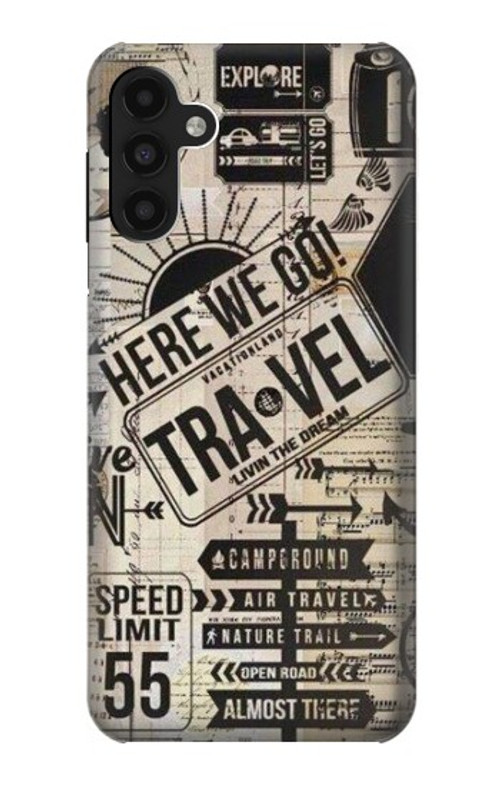 S3441 Vintage Travel Case Cover Custodia per Samsung Galaxy A13 4G