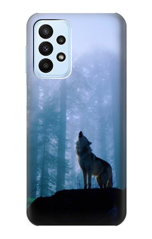 S0935 Wolf Howling in Forest Case Cover Custodia per Samsung Galaxy A23