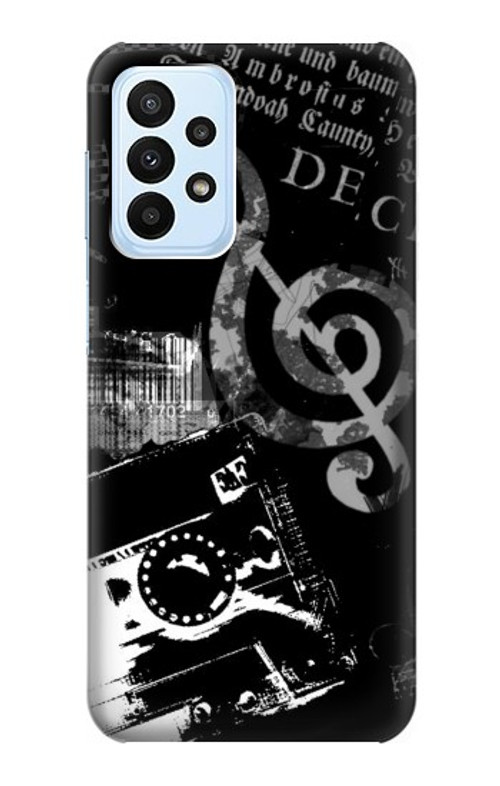 S3197 Music Cassette Note Case Cover Custodia per Samsung Galaxy A23 S3197 Music Cassette Note Case Cover Custodia per Samsung Galaxy A23