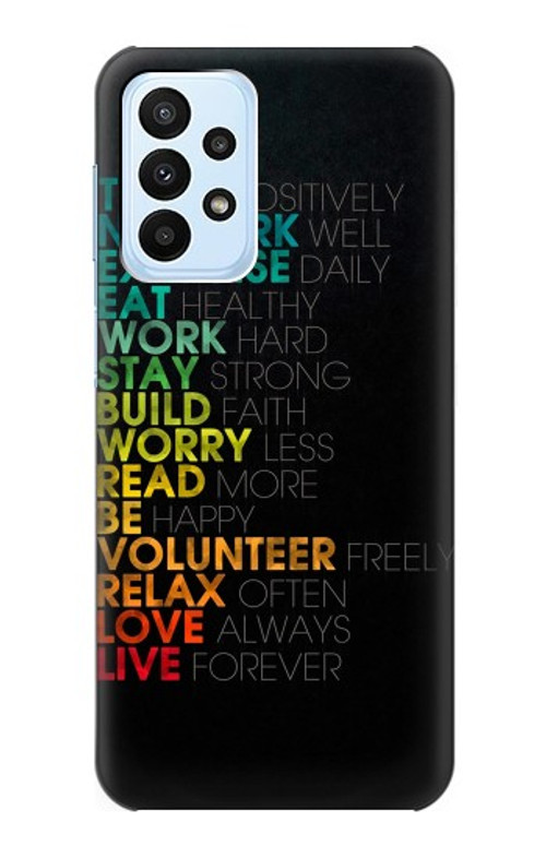 S3523 Think Positive Words Quotes Case Cover Custodia per Samsung Galaxy A23