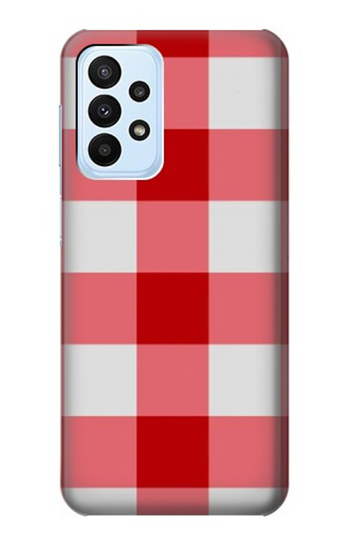 S3535 Red Gingham Case Cover Custodia per Samsung Galaxy A23