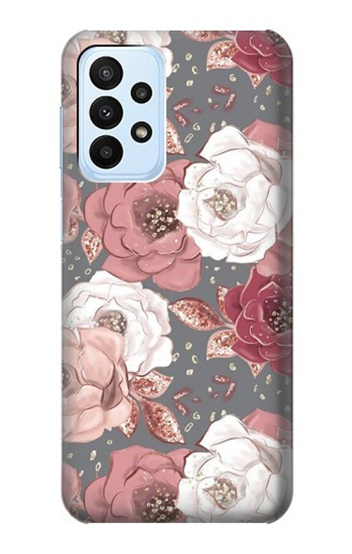 S3716 Rose Floral Pattern Case Cover Custodia per Samsung Galaxy A23