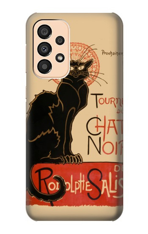S2739 Chat Noir Black Cat Vintage Case Cover Custodia per Samsung Galaxy A33 5G